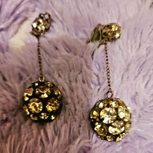 Vintage Disco‎ Ball Rhinestone earrings